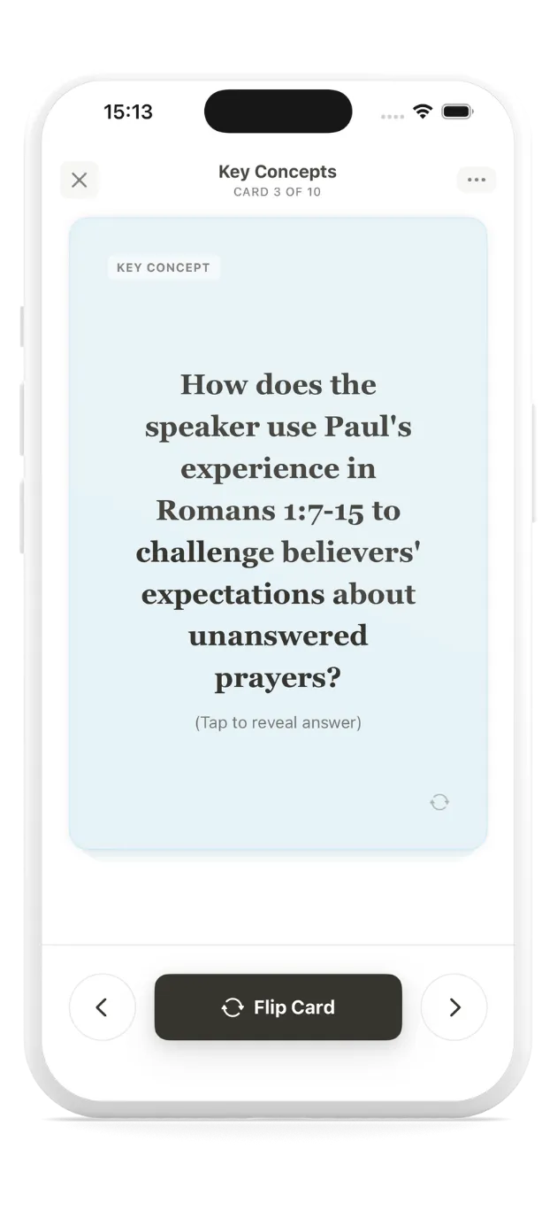 Sermon retention quiz in SermonKeep
